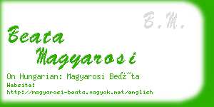 beata magyarosi business card